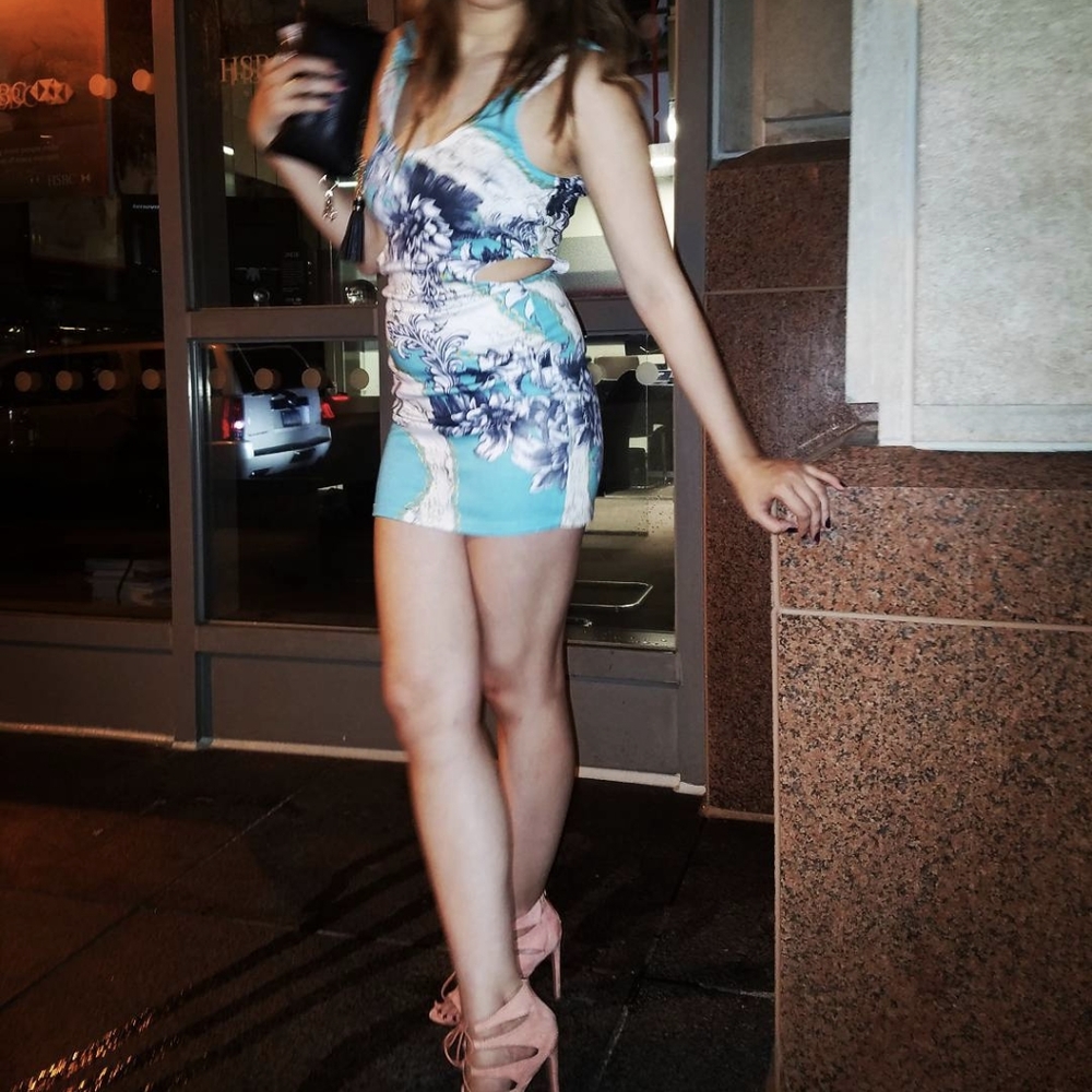 Bodycon Dress with Side Cut Outs, S, Wet Seal - Picture 7 of 7